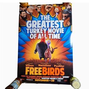 Free Birds 2013 Original One Sheet Movie Poster 27x40 Woody Harrelson D/S